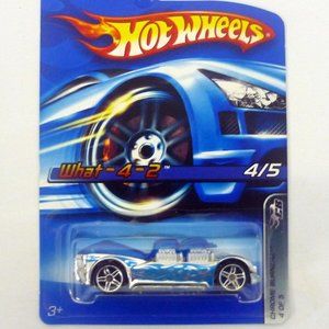 Hot Wheels What-4-2 #069 Chrome Burnerz 4 of 5 Chrome Die-Cast Car 2006